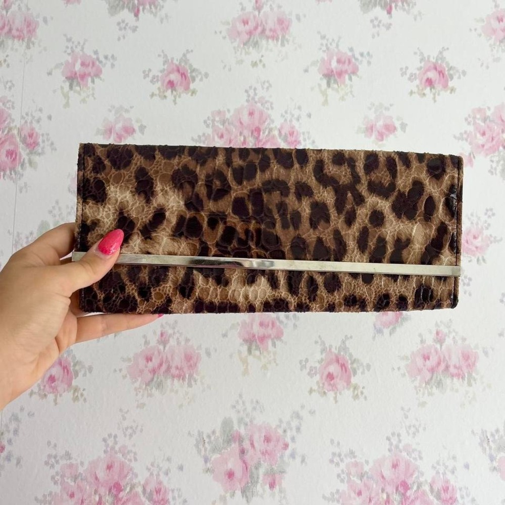 Vintage Leopard Print Clutch Purse